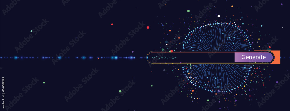 Poster abstract digital artificial intelligence technology background