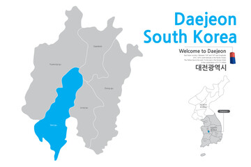 15.Daejeon, Daejeon City, Daejeon Map, Korea, city, map,