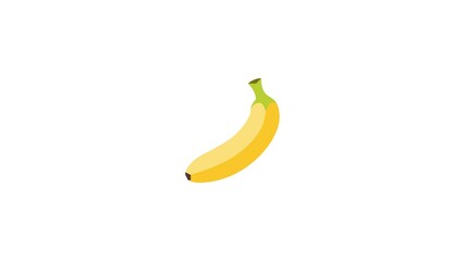 Banana icon, Animated Fruit icons. Banana cartoon animation. loop animation , transparent screen. Banana icon animation. 