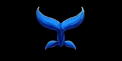 Blue Whale Tail Design.