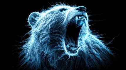 Roaring Grizzly Bear: A Digital Masterpiece