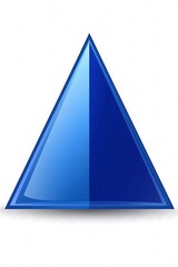 Blue Pyramid Shape Graphic.