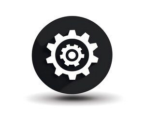 Gear Icon on Dark Button