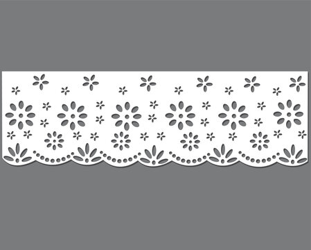 cotton eyelet trim lace ribbon bow