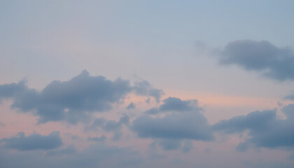 Fototapeta premium Pastel Sky Clouds Nature Cloudscape in Soft Hues for Calm Scenic Views