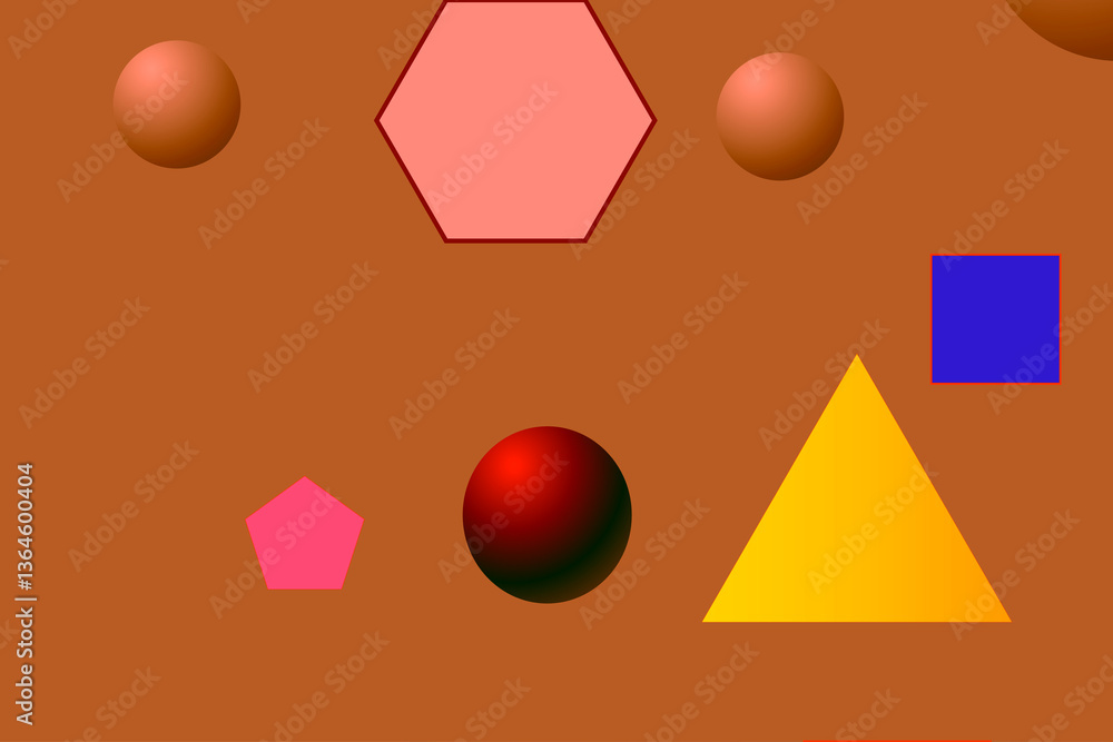 Poster vibrant abstract design showcases overlapping circles and geometric shapes in different hues this st