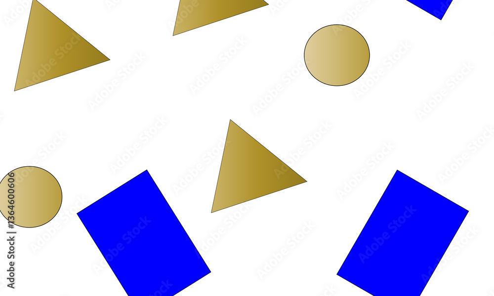 Poster abstract geometric shapes including triangles and circles arranged in an artistic pattern on a trans