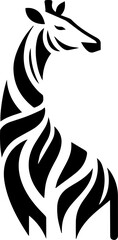 Stylized Giraffe Logo – Abstract Zebra Pattern Design
