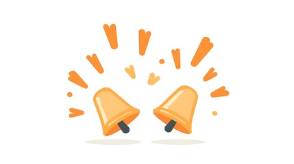 Two bells ringing, celebration graphic