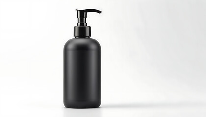 Obraz premium Black Pump Bottle Mockup for Soap or Lotion on White Background