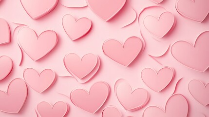 Pink hearts background with love texture.