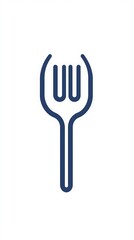 Fork Icon on White Background