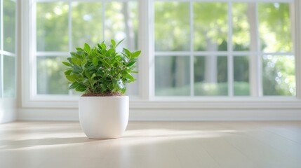Fototapeta premium Potted plant by window