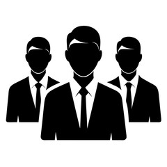 Avatar Silhouette Icon Set Multiple Male and Female Avatar Profile Icons Black Silhouette and Outline User Icons Featuring Two or Three Figures for Corporate Social Media and Web Design