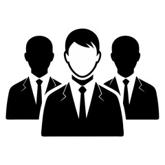 Avatar Silhouette Icon Set Multiple Male and Female Avatar Profile Icons Black Silhouette and Outline User Icons Featuring Two or Three Figures for Corporate Social Media and Web Design