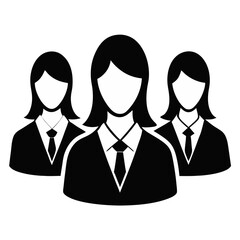 Avatar Silhouette Icon Set Multiple Male and Female Avatar Profile Icons Black Silhouette and Outline User Icons Featuring Two or Three Figures for Corporate Social Media and Web Design