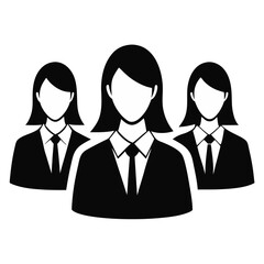 Avatar Silhouette Icon Set Multiple Male and Female Avatar Profile Icons Black Silhouette and Outline User Icons Featuring Two or Three Figures for Corporate Social Media and Web Design