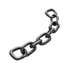 Obraz premium Strong Metal Chain Links Interconnected Security Strength,