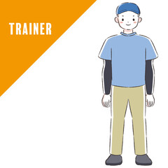 トレーナーの男性のイラスト