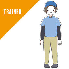 トレーナーの女性のイラスト