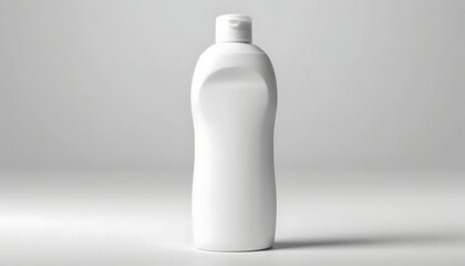 Isolated White Plastic Bottle on White Background for Liquid Product