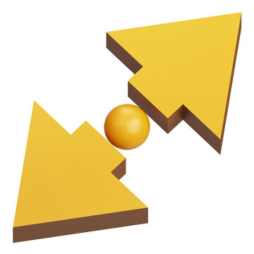 Opposite 3D Illustration