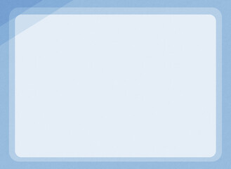 和紙で作成したシンプルなフレーム・テンプレート・ブルー
