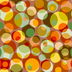 Иллюстрация бSimple abstract geometric seamless pattern Multicolor transparent layered circles, rounded shapes, dicks Warm autumn color paletteез названия