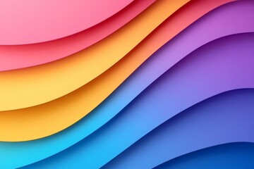 Colorful wavy layers create a vibrant abstract background for creative design projects in a modern aesthetic