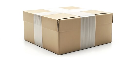 Cardboard Box Wrapped with Tape.