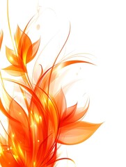 Abstract Fire Floral Design.