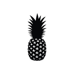 Pineapple Silhouette Vector Illustration