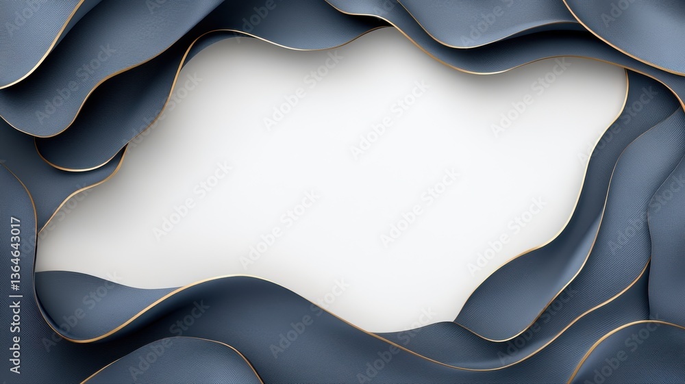 Poster abstract 3d layered design with elegant curves and negative space, perfect for modern backgrounds.
