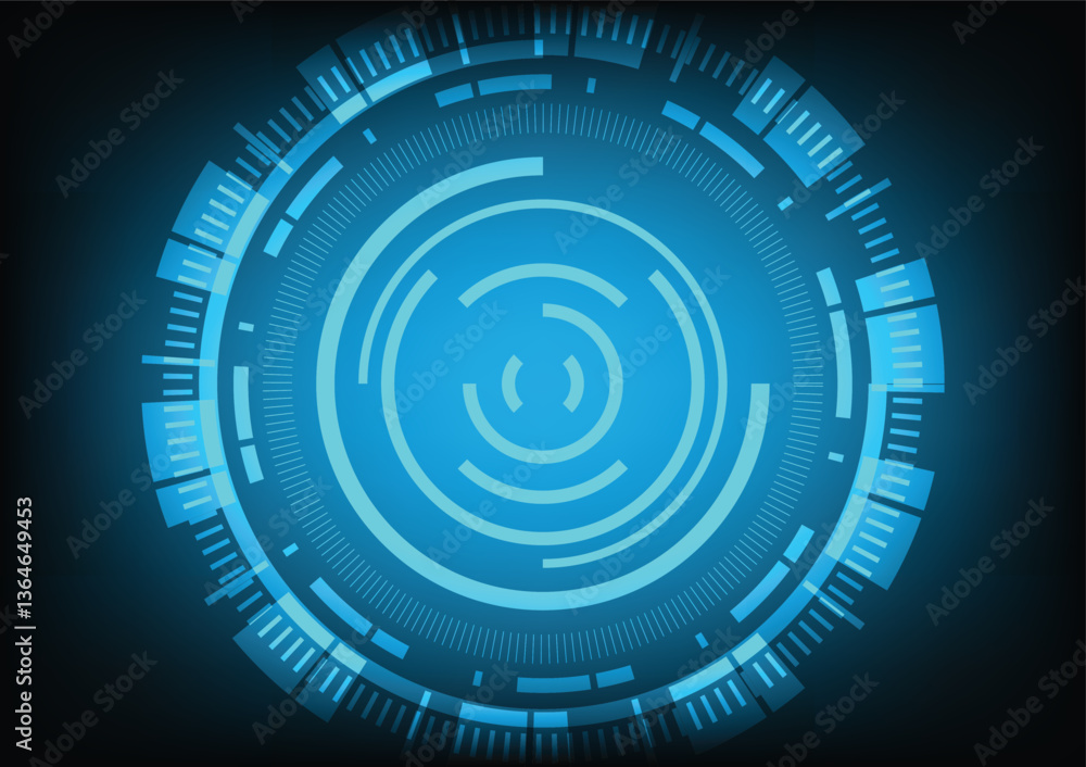 Poster abstract background technology ring sphere circle vector illustration design graphic digital network