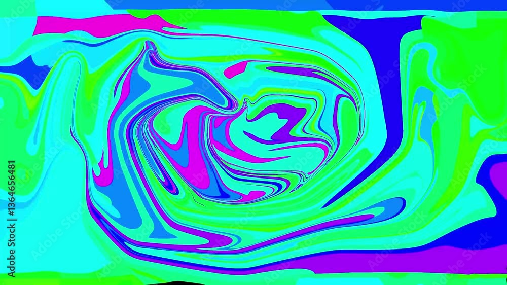Poster abstract animation color wavy. color wave liquid form. abstract design. iridescent marbled holograph