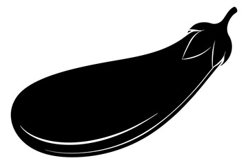  a brinjal design silhouette vector illustration 