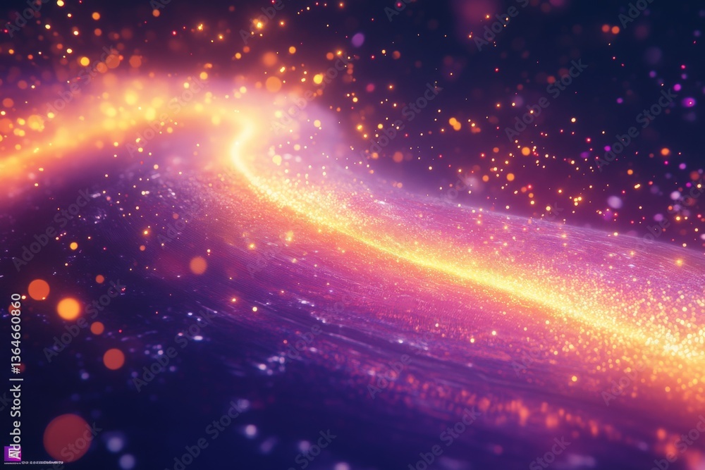 Aufkleber Vivid cosmic swirl of light and energy creating a mesmerizing interstellar landscape at twilight