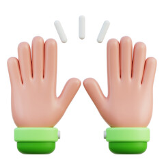 Obraz premium Celebrate Hand Gesture 3D Illustration