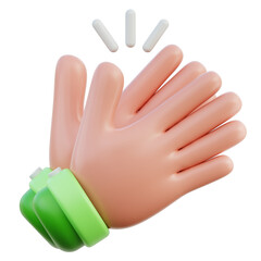Obraz premium Clap Hand Gesture 3D Illustration
