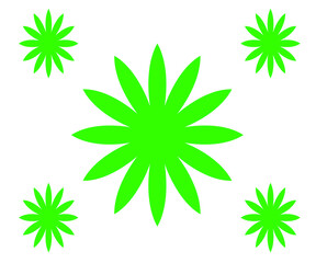 set of vector flowers