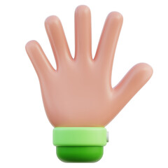 Obraz premium Open Hand 3D Illustration