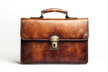 Classic brown leather briefcase (4)