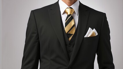 Illustration of a formal suit and tie,