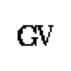 GV monogram logo design letter text name symbol monochrome logotype alphabet character simple logo
