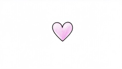pink heart on white background