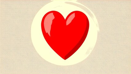 red heart on the wall