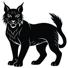 Bobcat vector shilhouette single Icon 