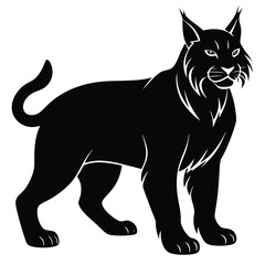 Bobcat vector shilhouette single Icon 