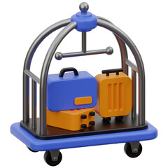 Hotel Trolly 3D Illustration