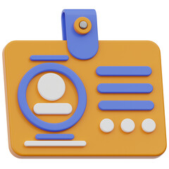 Fototapeta premium ID Card 3D Illustration